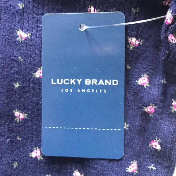 Lucky Brand Floral Print Cotton Henley (NWT) - Picture 11 of 13